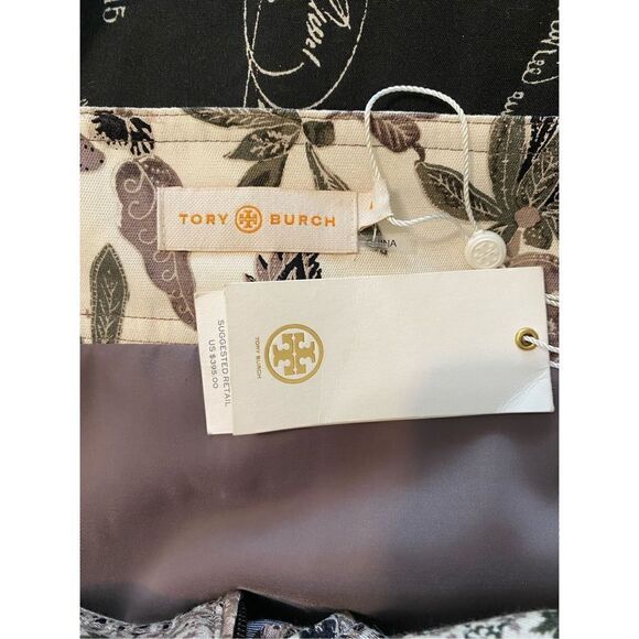 NWT Tory Burch New Ivory Wisteria Silk Sleeveless Zip Up Women's Shift Dress Siz - Picture 11 of 11